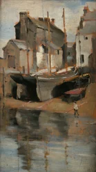 Boote und Hütten